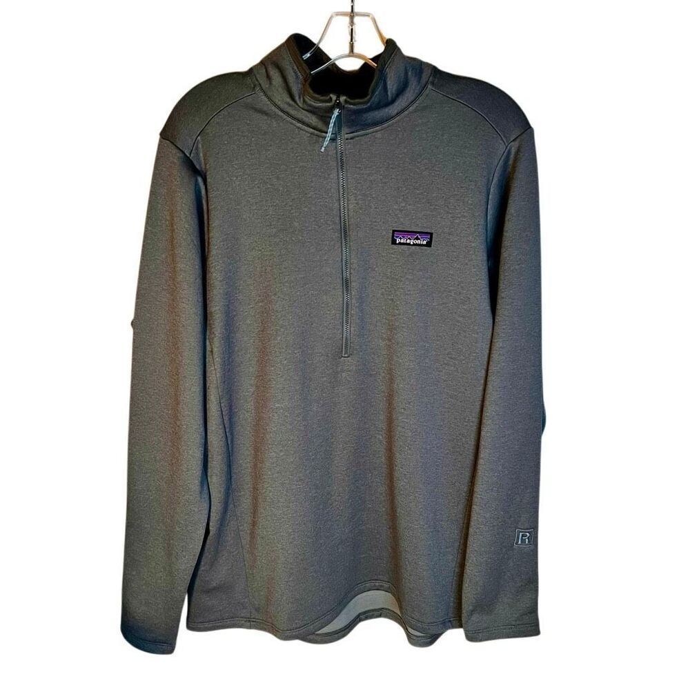Patagonia R1 Daily Zip Neck Pullover Men XL Gray Half Zip Lightweight Fleece